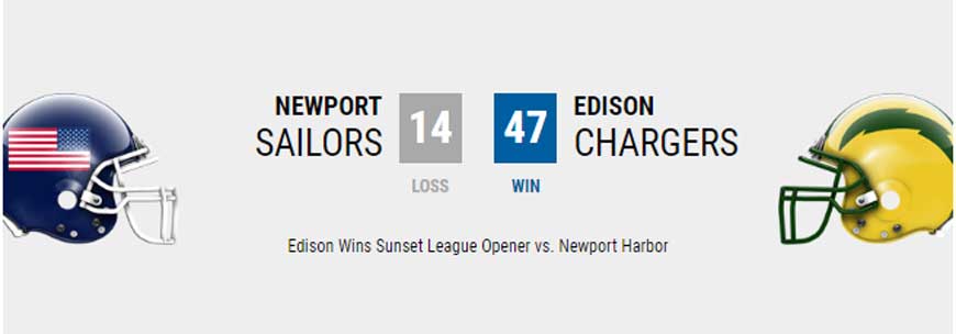 Edison Chargers Too Much for Sailors in Sunset League Opener - watch the video highlights