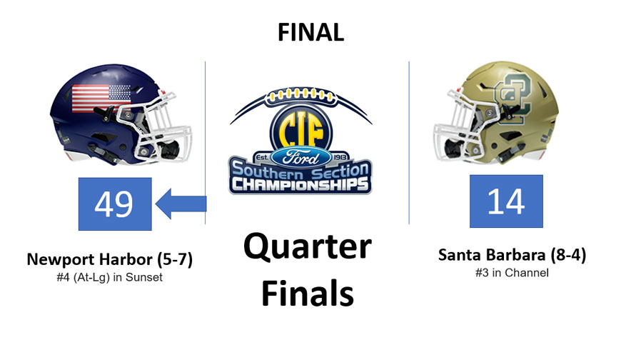 Tars Earn Trip to Semifinals with Win over Santa Barbara 49-14