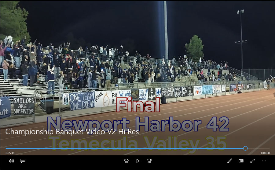Sailors Unveil CIF Championship Game Highlights at Banquet