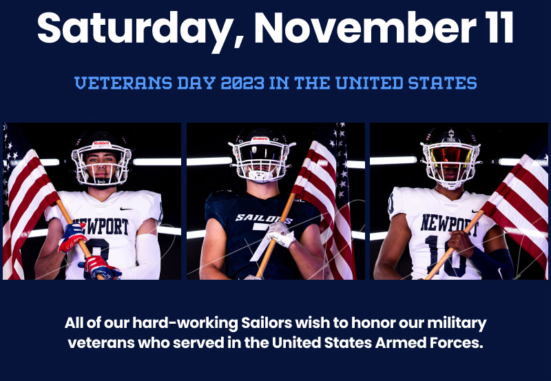 Newport Football Honors Our Military Veterans 2023